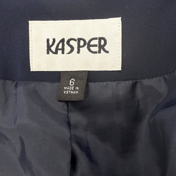 Kasper Women’s Tailored Blazer, NWOT, Navy, Long Silhouette, SZ:6 - Picture 3 of 7